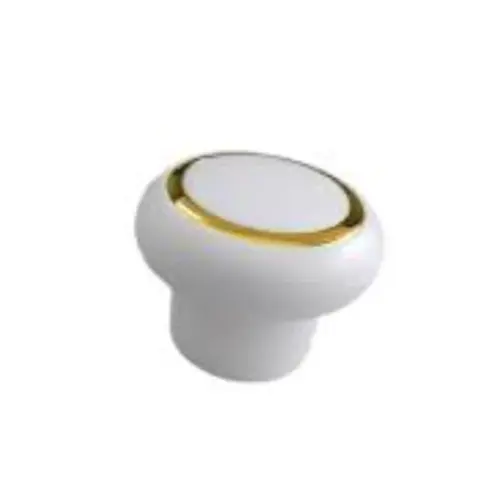 PUXADOR GECELE BRANCO ANEL DOURADO 70-BR/C
