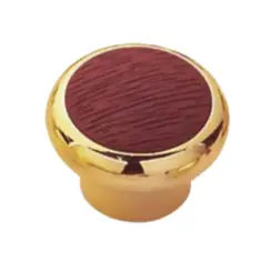 Puxador Ponto Gecele Dourado Mogno