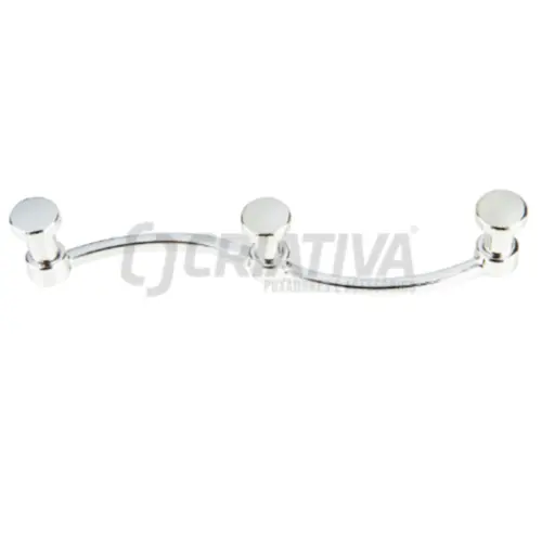 Cabide Modern Curvo 3 Furos