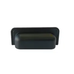 Puxador Concha 64mm Mônaco Preto Fosco