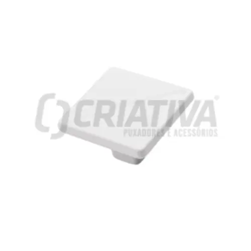 PUXADOR ZAMAC UNIFURO QDR ZM30  BRANCO BRILHANTE