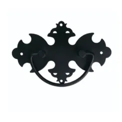Puxador Medalhão com Alça Preto