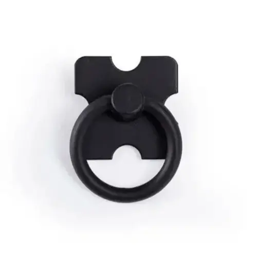 PUXADOR PZ 063 (ARGOLA)CHAPA MAIOR - PRETO EPOXI
