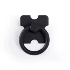 PUXADOR PZ 063 (ARGOLA)CHAPA MAIOR - PRETO EPOXI