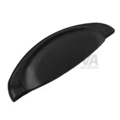 Puxador Concha 128mm Nobre Preto Fosco